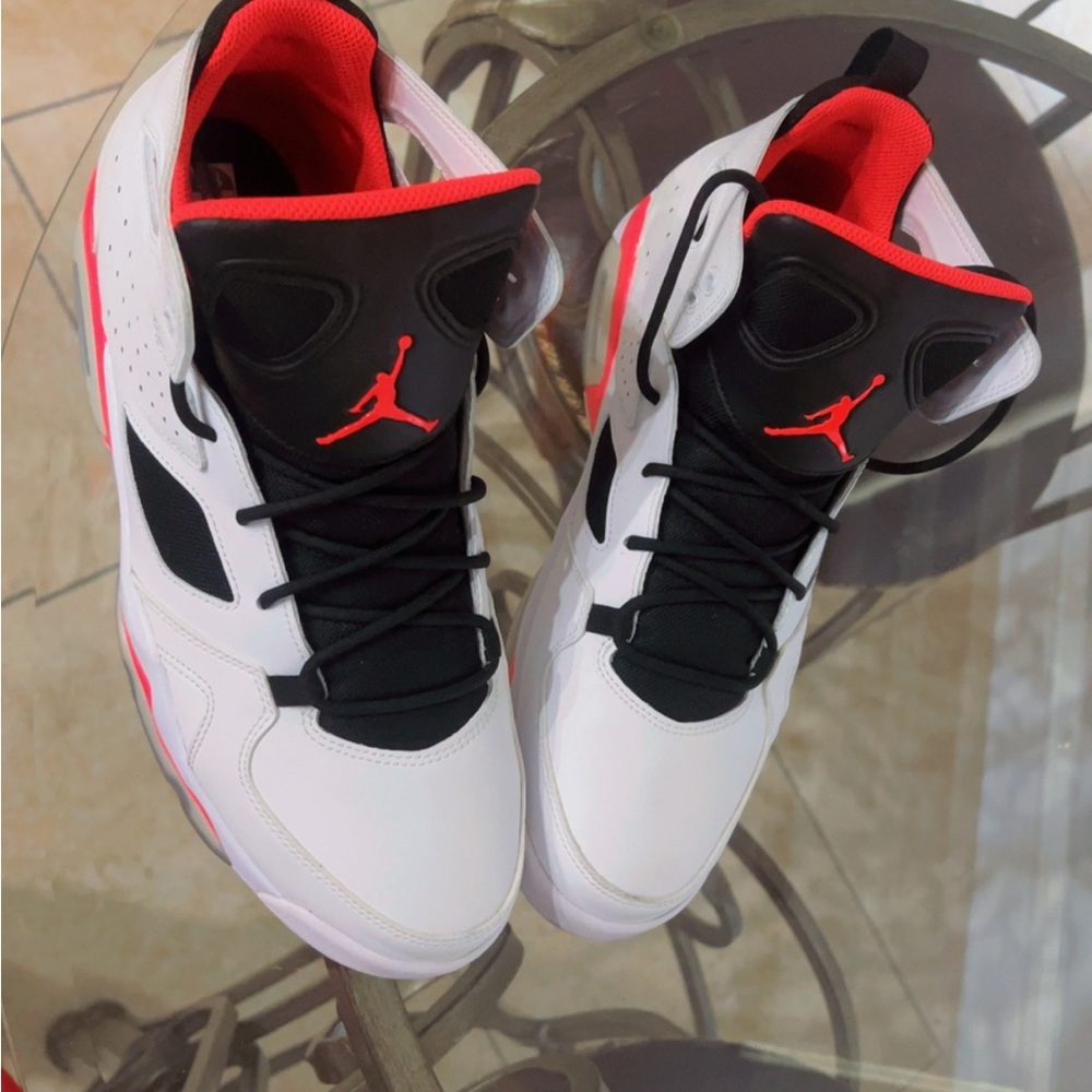Jordan Men's Shoes - White, Black, Red